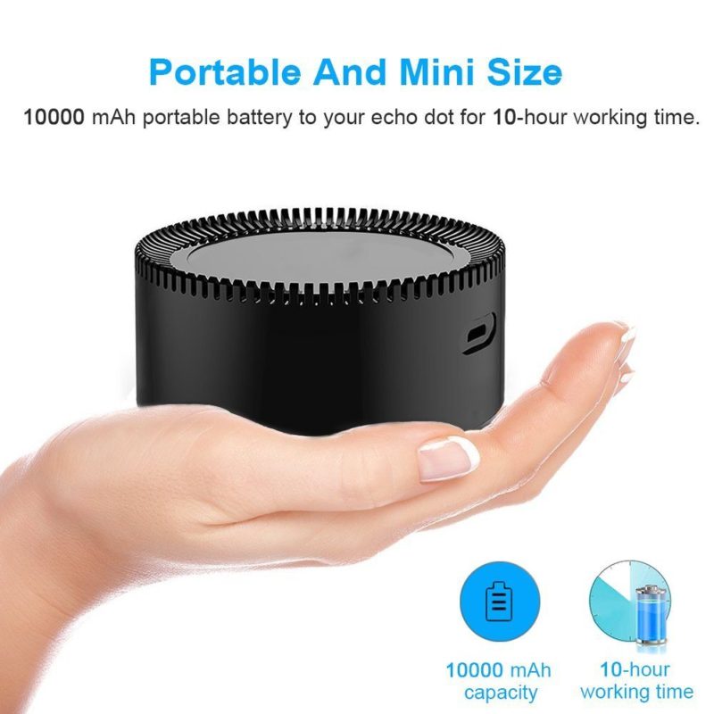 10000mAh Vproof Battery Charger for Amazon 2nd Generation Echo Dot