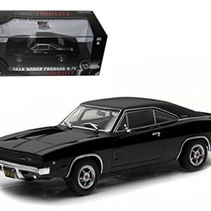 1968 Dodge Charger Black R-T Steve McQueen Bullitt Movie (1968) 1 OR 43 Diecast Model Car by GreenLight 86432