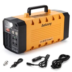 Aeiusny Solar Portable Generator, 288Wh UPS 500W Home Camping CPAP Emergency Backup Solar Charger