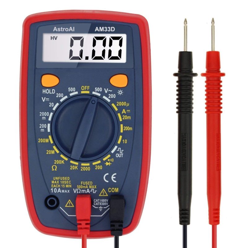 AstroAI Digital Multimeter with Ohm Volt Amp and Diode Voltage Tester Meter