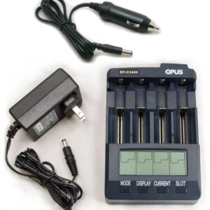 BT-C3400 with Car Adapter Universal Battery Charger Analyzer Tester