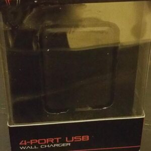 Black web 2.1 Amp 4 port USB wall charger