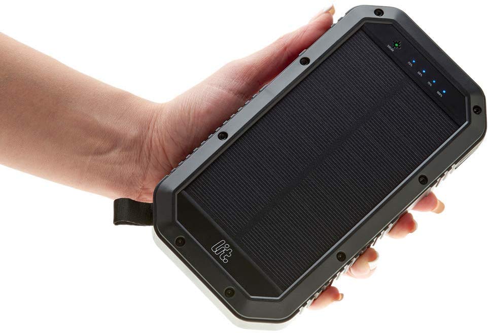 Lit Wireless Solar Power Bank 20,000 mAh Battery