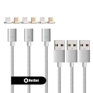 NetDot 3rd Generation USB2.0 Magnetic Charging Cable Adapter with 1 iOS Connector
