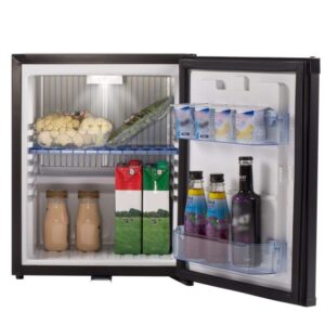 SMETA Mini Fridge No Noise - Absorption Refrigerator 12V,110V Portable for Dorm Office Truck Camper