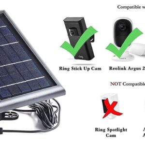 Solar Panel for Ring Stick up Cam and Reolink Argus 2