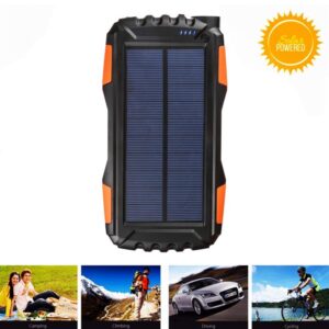 Solar Phone Charger Kiizon 25000mAh Outdoor Portable Chargers with Dual 2.1A USB Outports