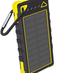 Solar Powered Portable PowerBank Type-C Yellow Compatible with Samsung Galaxy A20