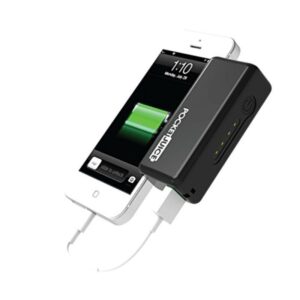 Tzumi Pocket Juice External Battery Pack (Black) 2200 mAh Output Portable Power Bank USB Charger