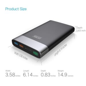 Vinsic 20000mAh Power Bank, Ultra Slim External Battery Backup Charger