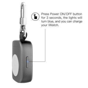 Wireless Charger Pocket size 700mah Keychain Apple Watch Power Bank
