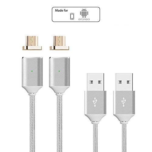 ZRSE 4th Generation Magnetic Charging Cable & 6.6 Feet Data Transfer Braided Micro USB