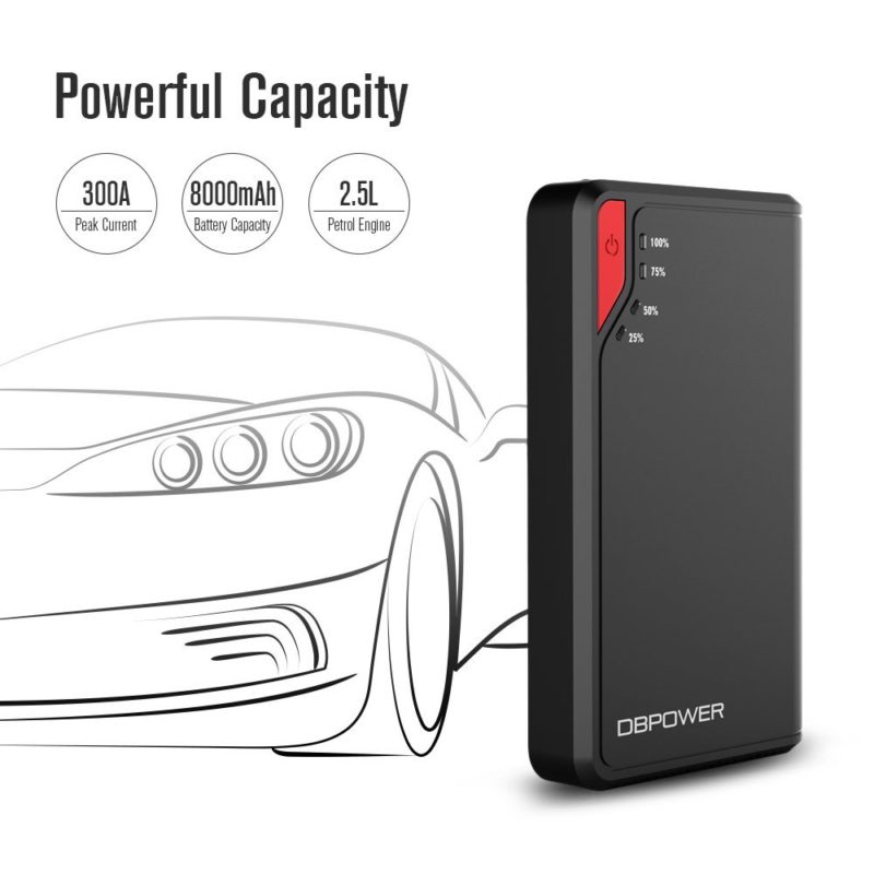 DBPOWER 300A Peak 8000mAh Portable Car Jump Auto Battery Booster