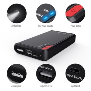 DBPOWER 300A Peak 8000mAh Portable Car Jump Auto Battery Booster