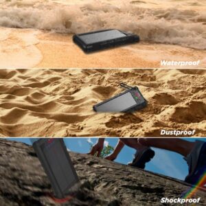 OUTXE IP67 Waterproof Outdoor Power Bank 16000mAh with Flashlight Rugged Solar Charger