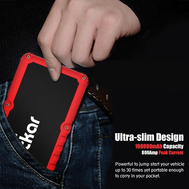 Aickar 800A Peak 19800mAh Car Jump Starter Portable Car Battery Jump Starter, Power Bank