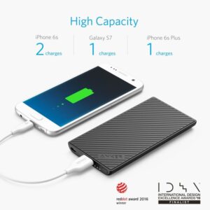 Anker PowerCore Slim 5000 Portable Charger, Ultra Slim 5000mAh External Battery