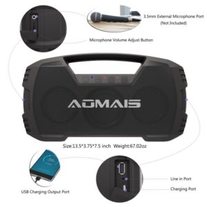 Bluetooth Speakers, Waterproof Portable Indoor-Outdoor 30W Wireless Stereo with 7200mAh Power Banks