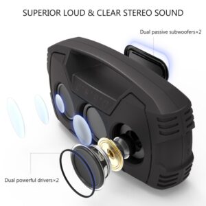 Bluetooth Speakers, Waterproof Portable Indoor-Outdoor 30W Wireless Stereo with 7200mAh Power Banks