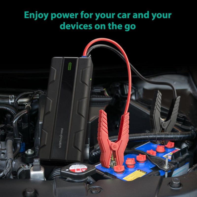 Car Jump Starter RAVPower 1000A Peak Current Quick Charge 3.0 12V