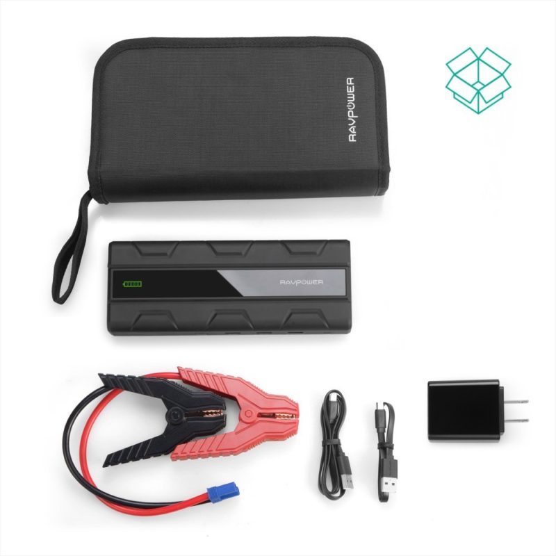 Car Jump Starter RAVPower 1000A Peak Current Quick Charge 3.0 12V