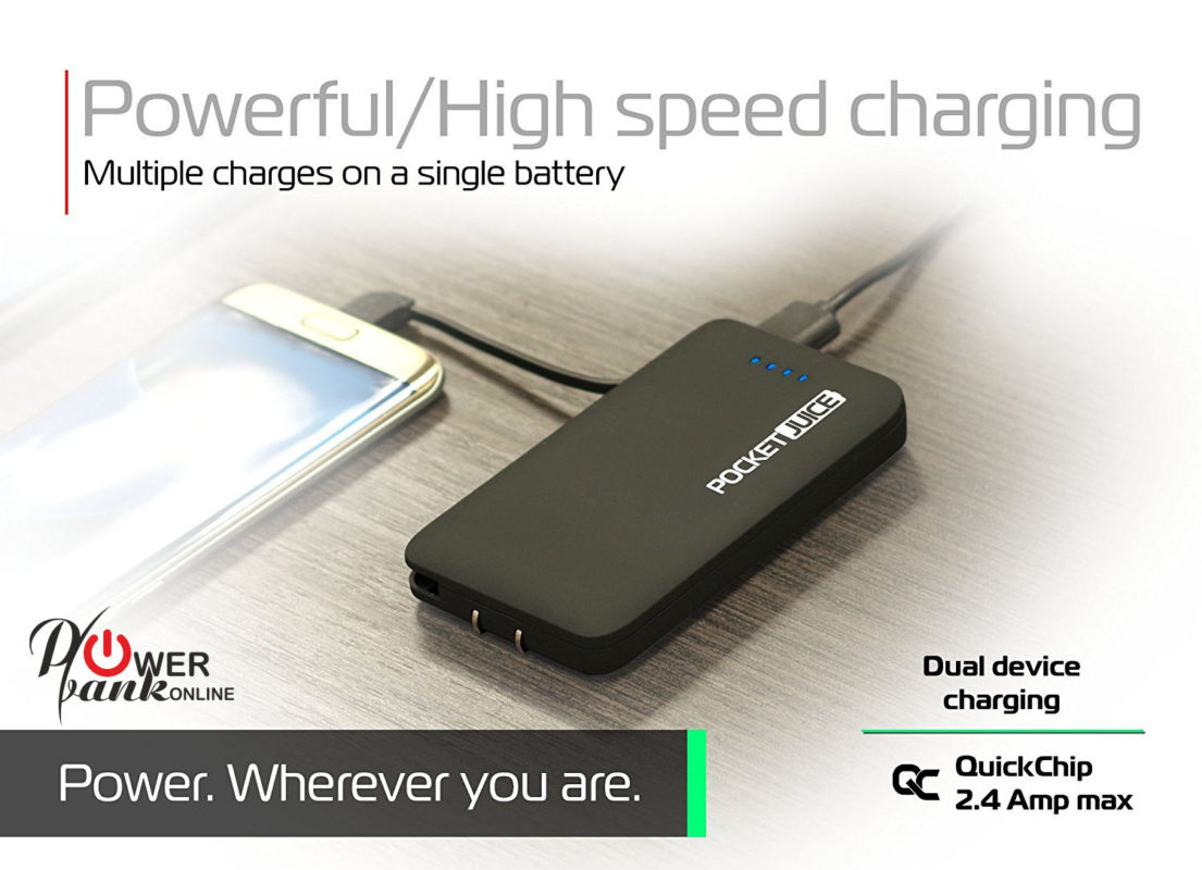 Pocket Juice Portable Charger wherever you want