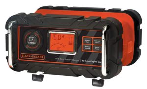 BLACK+DECKER BC15BD 15 Amp Bench Battery Charger with 40 Amp Engine Start and Alternator Check
