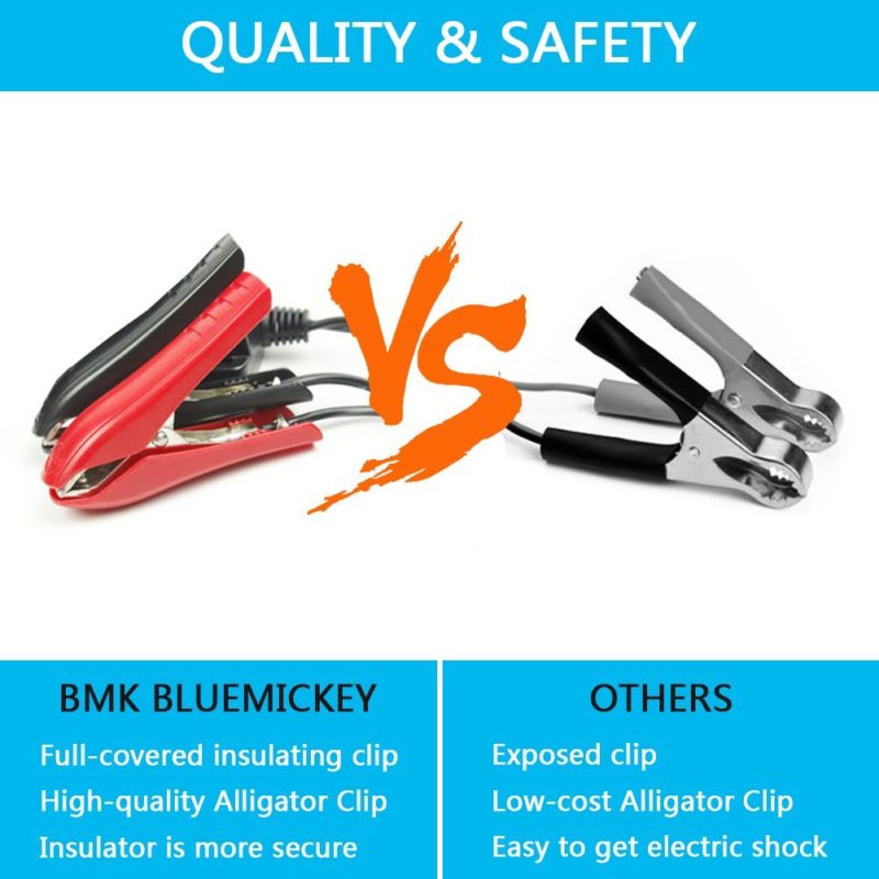 BMK 12V 5Amp Fully Automatic Battery Charger 4-Stage Maintainer Smart Charging Waterproof for Car Motorcycle Lawn Mower Marine Scooter Lead Acid Battery