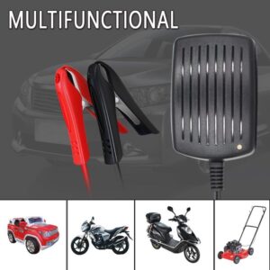 LST 12V 0.75Amp Battery Charger Maintainer Smart with 3 Stages Charging for All Types of types of ATV Motorcycle Automotive Marine RV AGM Gel Cell Batteries