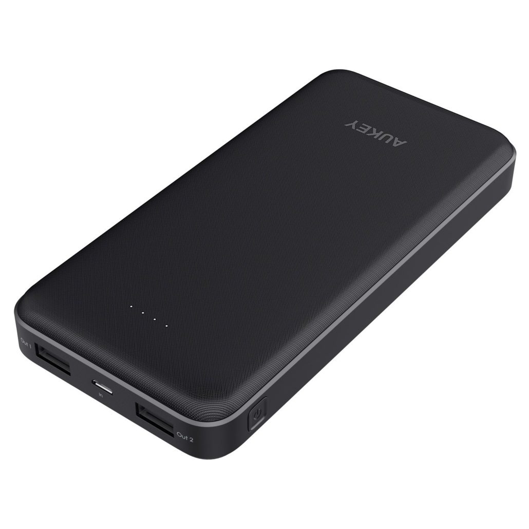 AUKEY 20000mAh Power Bank, Dual-USB Portable Charger with 5V, 2A Output Battery Pack for iPhone X, 8, Plus