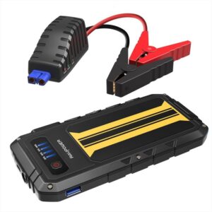 Car Jump Starter RAVPower 300A Peak Current (for All 12V 2.0 L Gas Engines) Quick Charge Power Bank 8000mAh Car Battery Booster