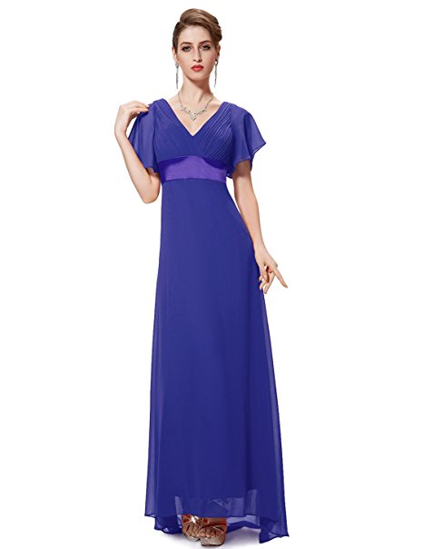 Ever Pretty Women's Short Sleeve V-Neck Long Evening Dress 09890