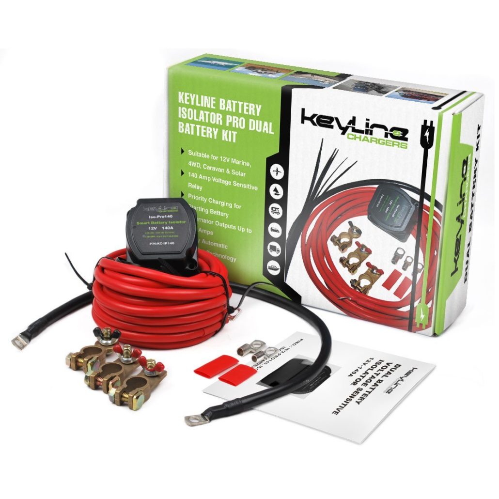140 Amp Dual Battery Isolator by KeyLine Chargers (Iso-Pro140 Pro Dual Battery Kit)