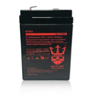 3FM4.5 6 Volt 4.5 AmpH SLA Replacement Battery with F1 Terminal