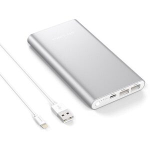Apple Lightning Portable Power Bank, Poweradd Pilot 4GS 12000mAh External Battery Charger with 3A High-Speed Output for iPhone, iPad, iPod (Lightning Cable Included)
