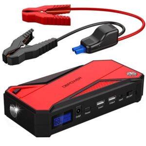 DBPOWER 600A Peak 18000mAh Portable Car Jump Starter (up to 6.5L Gas, 5.2L Diesel Engine) Power Pack Battery Booster