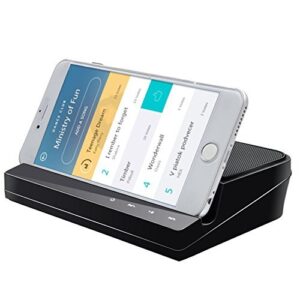 KMASHI Wireless Bluetooth 4.0 Speaker with 3.5mm AUX Port Ultra-portable Touch Screen Operate Powerful Sound Phone Dock Station