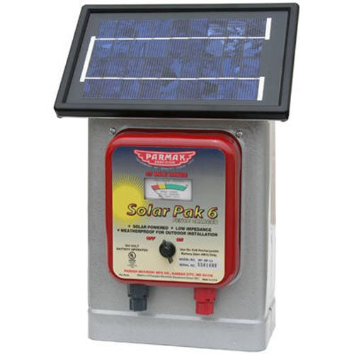 Parmak DF-SP-LI Solar Pak 6 Low Impedance 6-Volt Battery-Operated 25-Mile-Range Electric Fence Charger