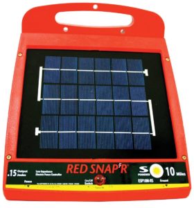 Red Snap'r ESP10M-RS 10-Mile Solar Low Impedance Fence Charger