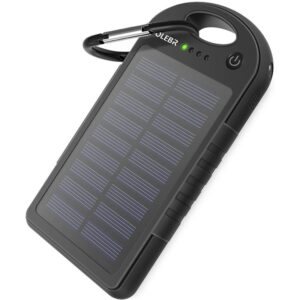 Solar Charger OLEBR 12000mAh Outdoor Portable Charger Solar Power Bank Dual USB External Battery Pack Power Pack with 26 Flashlight