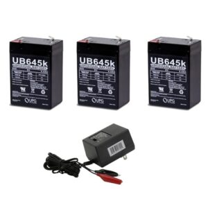 UPG UB645 6V 4.5AH SLA BATTERY WITH CHARGER -COMBO