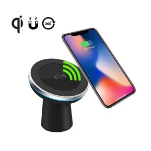Wireless Car Charger Spedal 2-in-1 Magnetic Vehicle Mount Phone Holder Air Vent or Dashboard for iPhone X, 8, Samsung