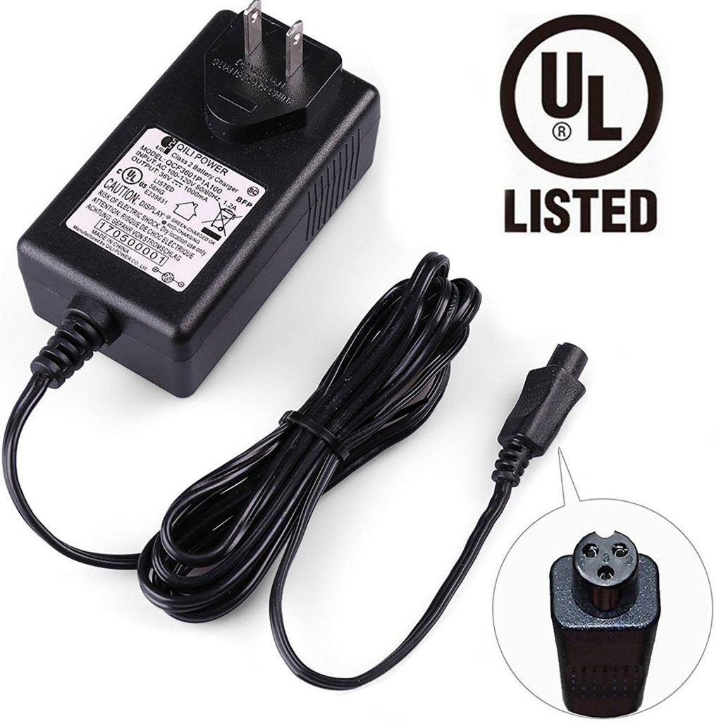 36V 1A Lithium Battery Charger for Razor