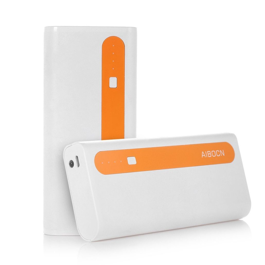 Aibocn Power Bank 10,000mAh External Battery Charger Dual USB Portable Charger with Flashlight