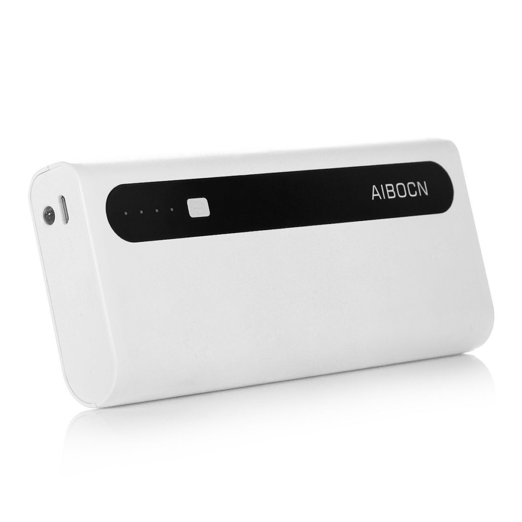 Aibocn Power Bank 10,000mAh External Battery Charger with Backup Flashlight - Upgraded