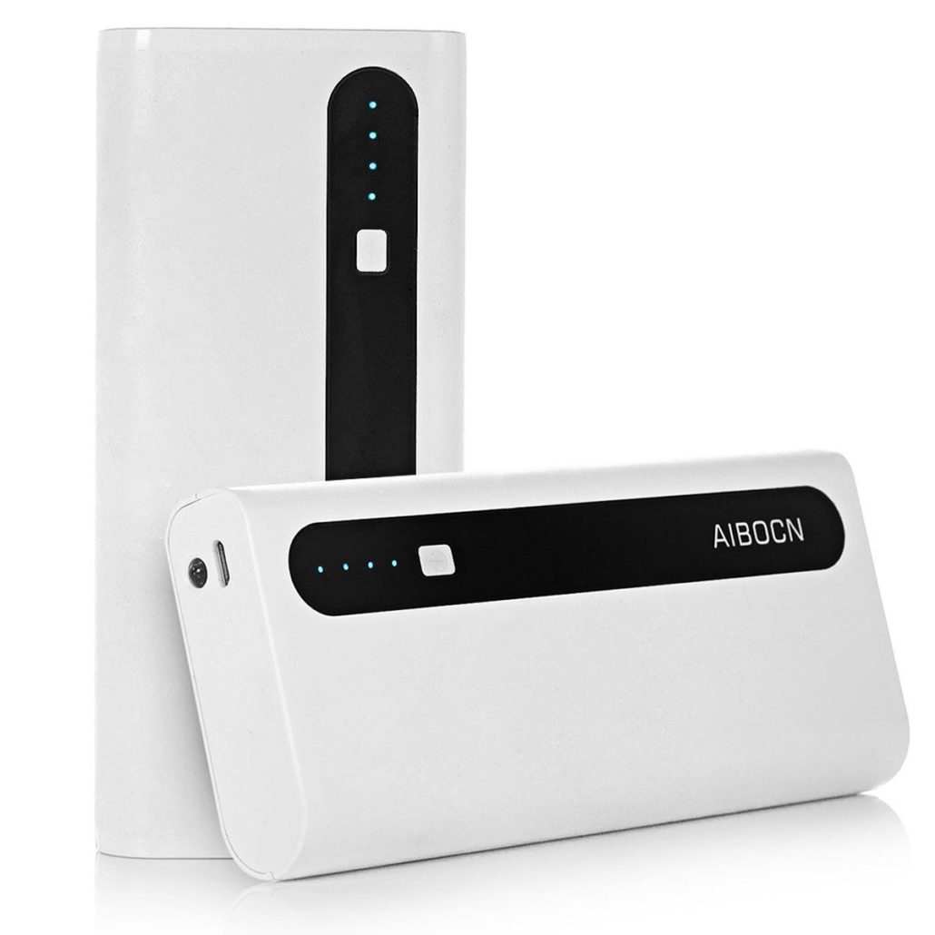 Aibocn Power Bank 10,000mAh External Battery Charger with Flashlight
