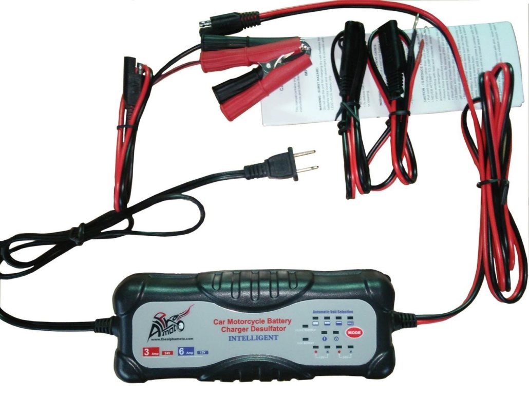 Alphamoto 7 Stage 12v Automatic Motorcycle Car Truck Vehicles ATV Moto Cross Boats Trucks Cars Water craft Golf carts Lawn Mower Smart Battery Charger Tender Maint