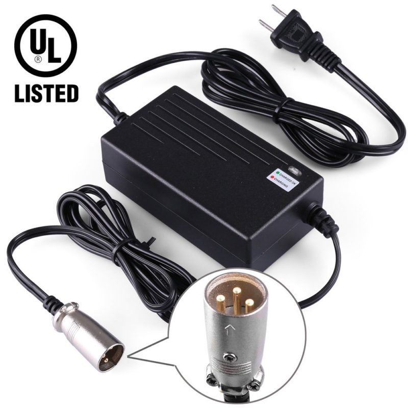 LotFancy 36V 1.5A Scooter Battery Charger