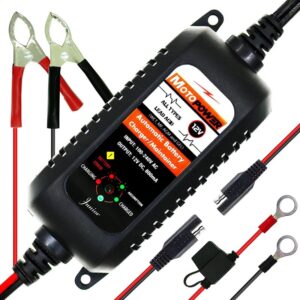 MOTOPOWER MP00205A 12V 800mA Fully Automatic Battery Charger, Maintainer
