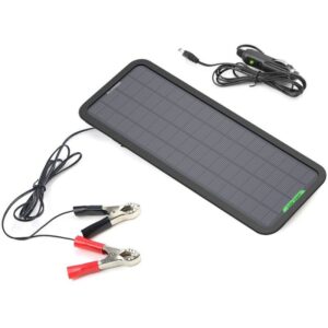 ALLPOWERS 18V 5W Portable Solar Car Battery Charger Bundle with Cigarette Lighter Plug